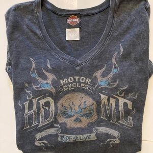 Harley-Davidson Women’s V-Neck Thermal XL